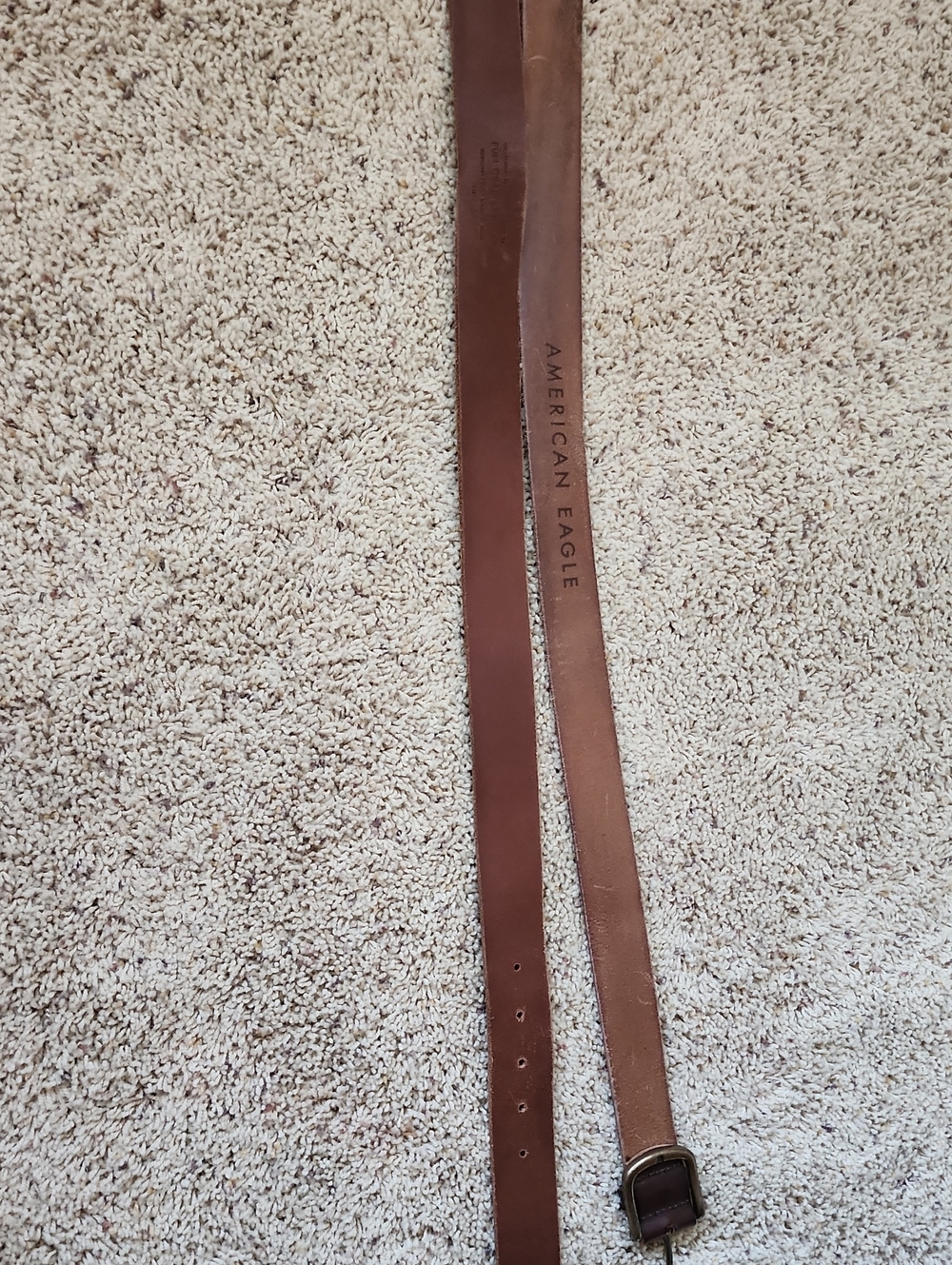American Eagle Outfitters Brown Leather Casual Belt  Metal Buckle Set Of 2- 36